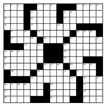 screenshot of a puzzle made with Crossword Generator